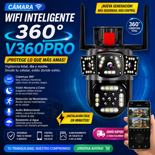 CAMARA  WIFI INTELIGENTE 360 V360PRO